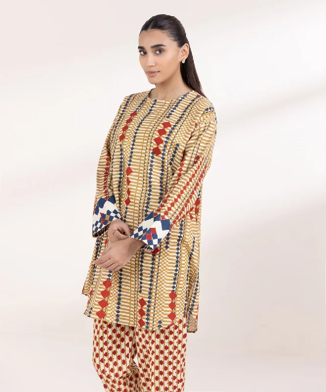 Printed Light Khaddar Shirt